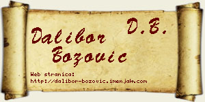 Dalibor Božović vizit kartica
